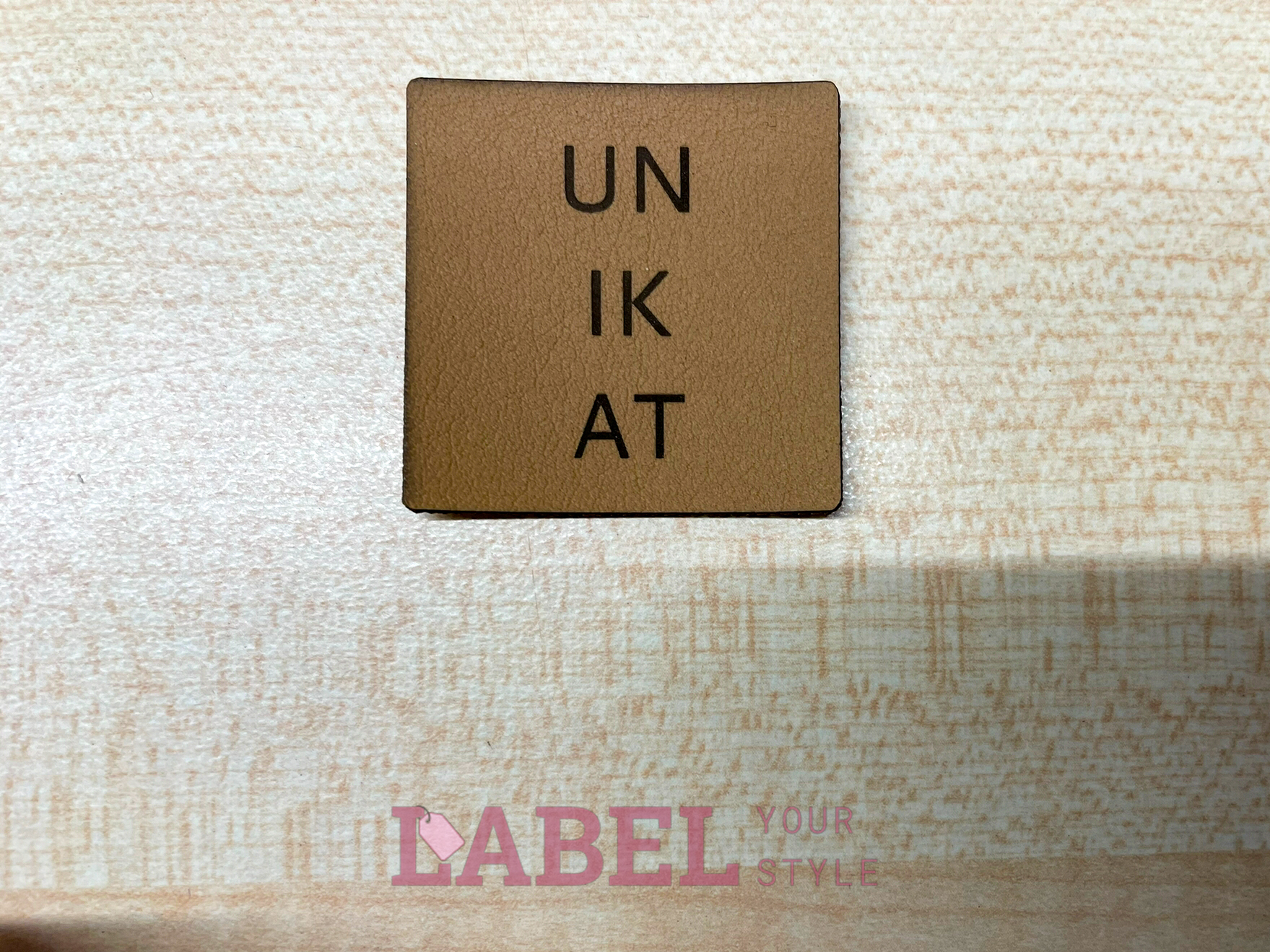 Label Viereck Kunstleder